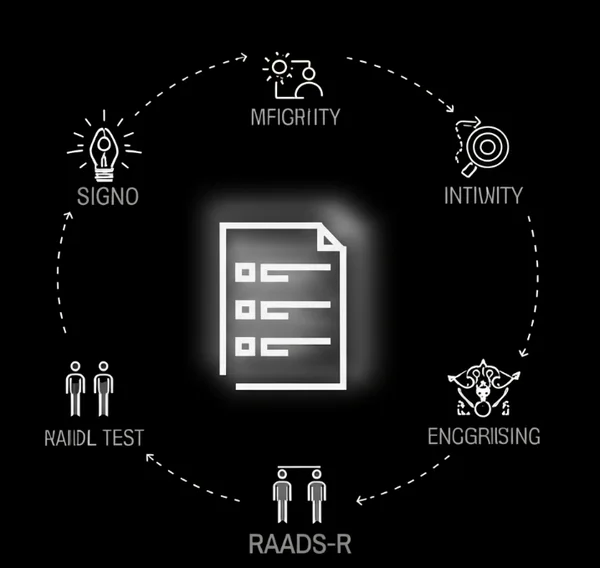 Conceptual image of RAADS-R test limitations.