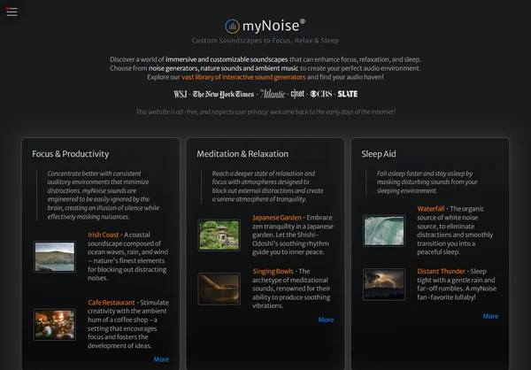 MyNoise (Máy tạo âm thanh)