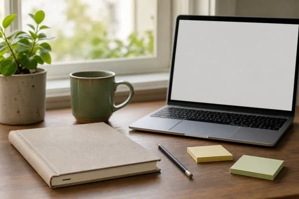 Notas de evaluación sobre un escritorio