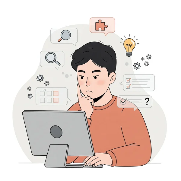 Adult using online autism self-assessment tool like RAADS-R.