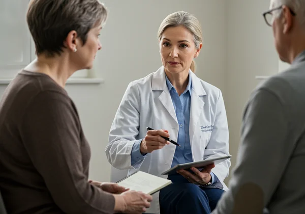 Clinician and adult in a comprehensive autism assessment