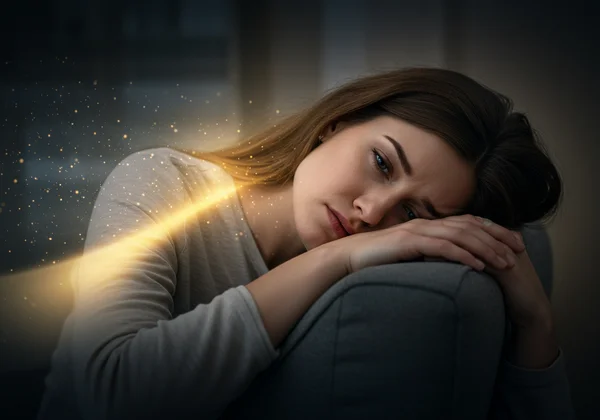 Woman experiencing burnout, seeking clarity for diagnosis