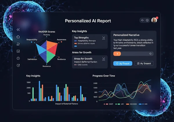 AI personalized report interface showing detailed insights