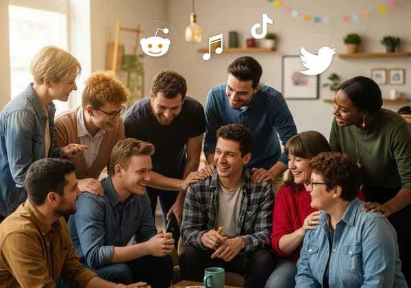 Diverse group connecting, symbolizing autism community support