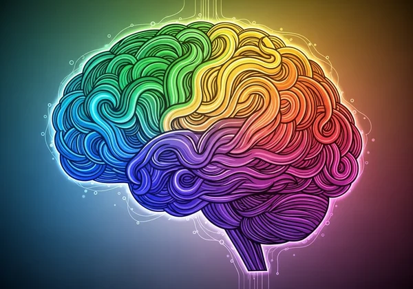 Abstract representation of a unique neurodivergent brain