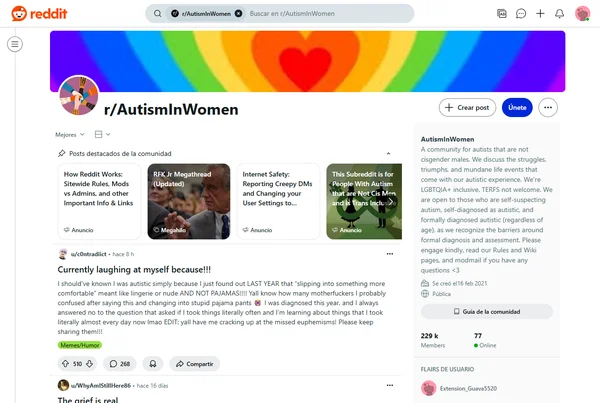 r/ออทิสติกในผู้หญิง
